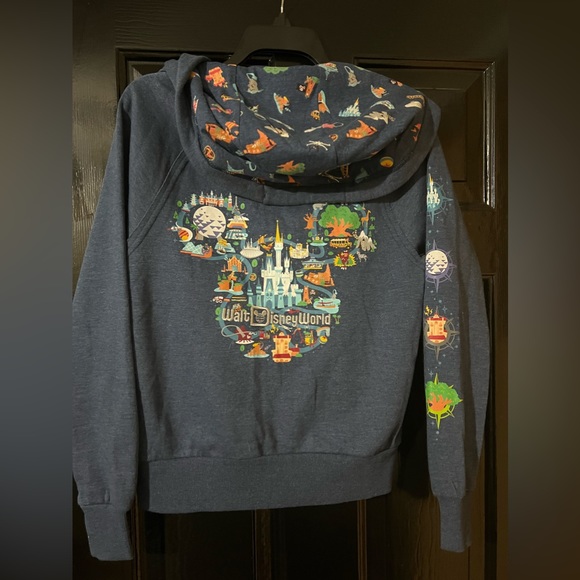 Disney World Icon Zip Hoodie XS - Picture 1 of 3